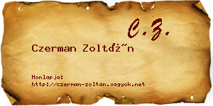 Czerman Zoltán névjegykártya